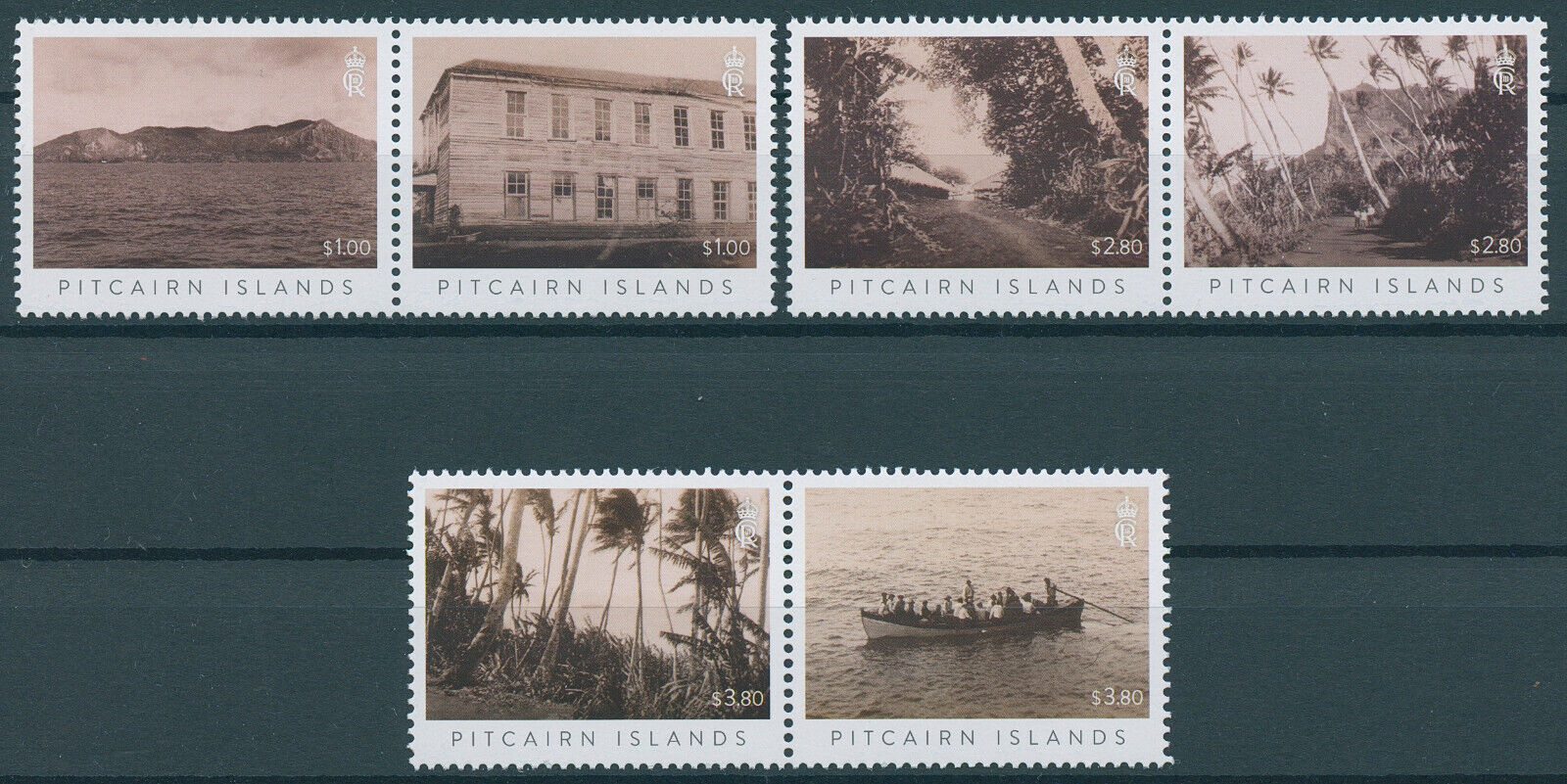Pitcairn Islands 2023 MNH Landscapes Stamps Early Postcards of Pitcairn 6v Set