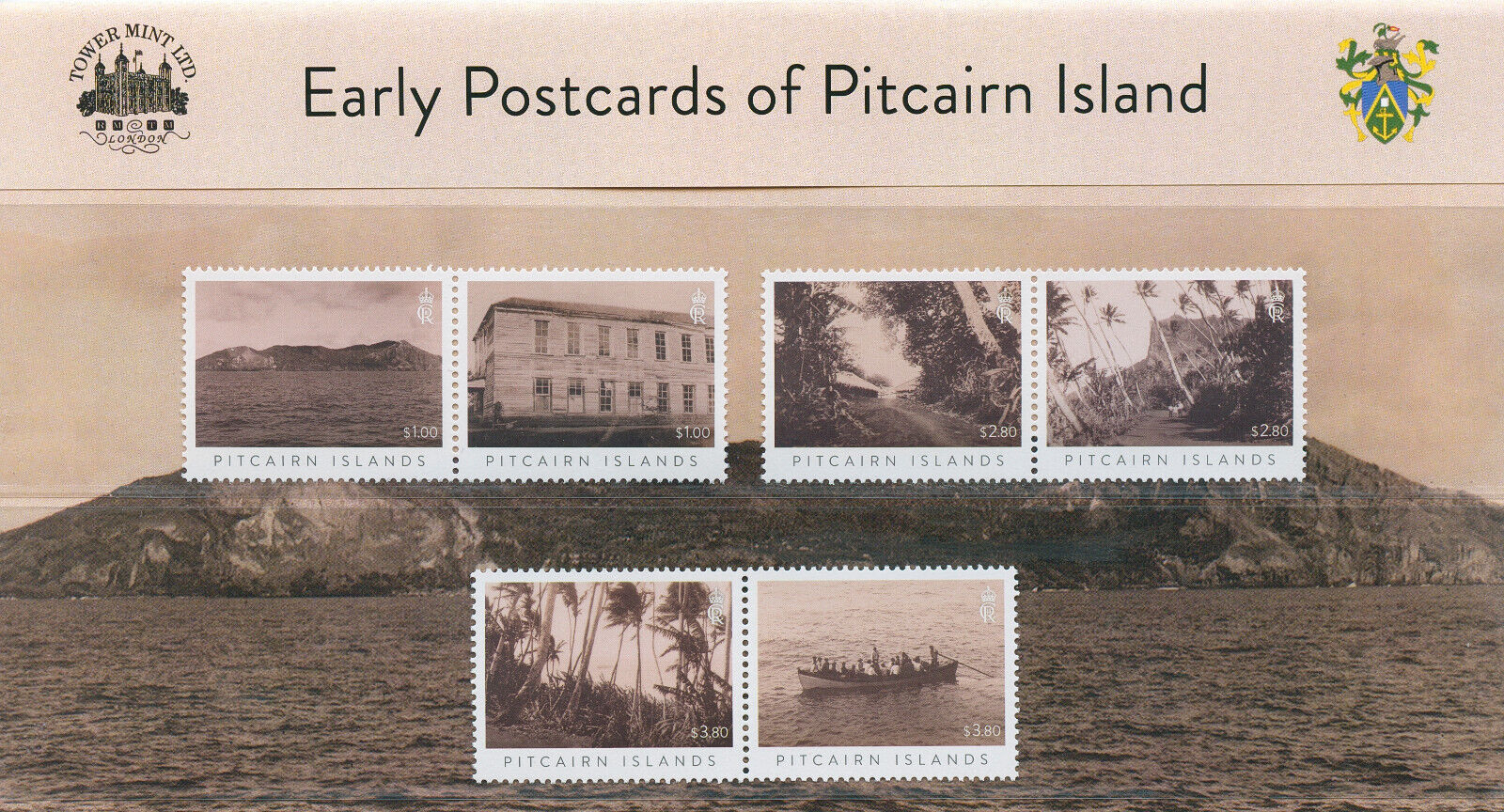 Pitcairn Islands 2023 MNH Landscapes Stamps Early Postcards 6v Set Pres Pack