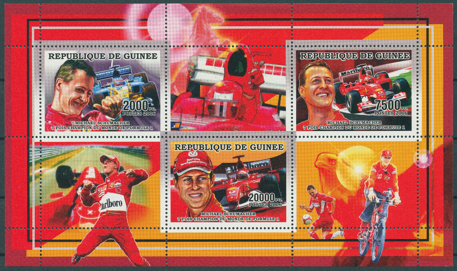 Guinea 2006 MNH Sports Stamps F1 Formula 1 Michael Schumacher 3v M/S