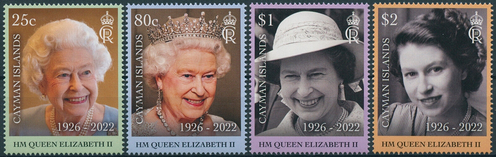 Cayman Islands 2023 MNH Royalty Stamps Queen Elizabeth II Memorial 4v Set