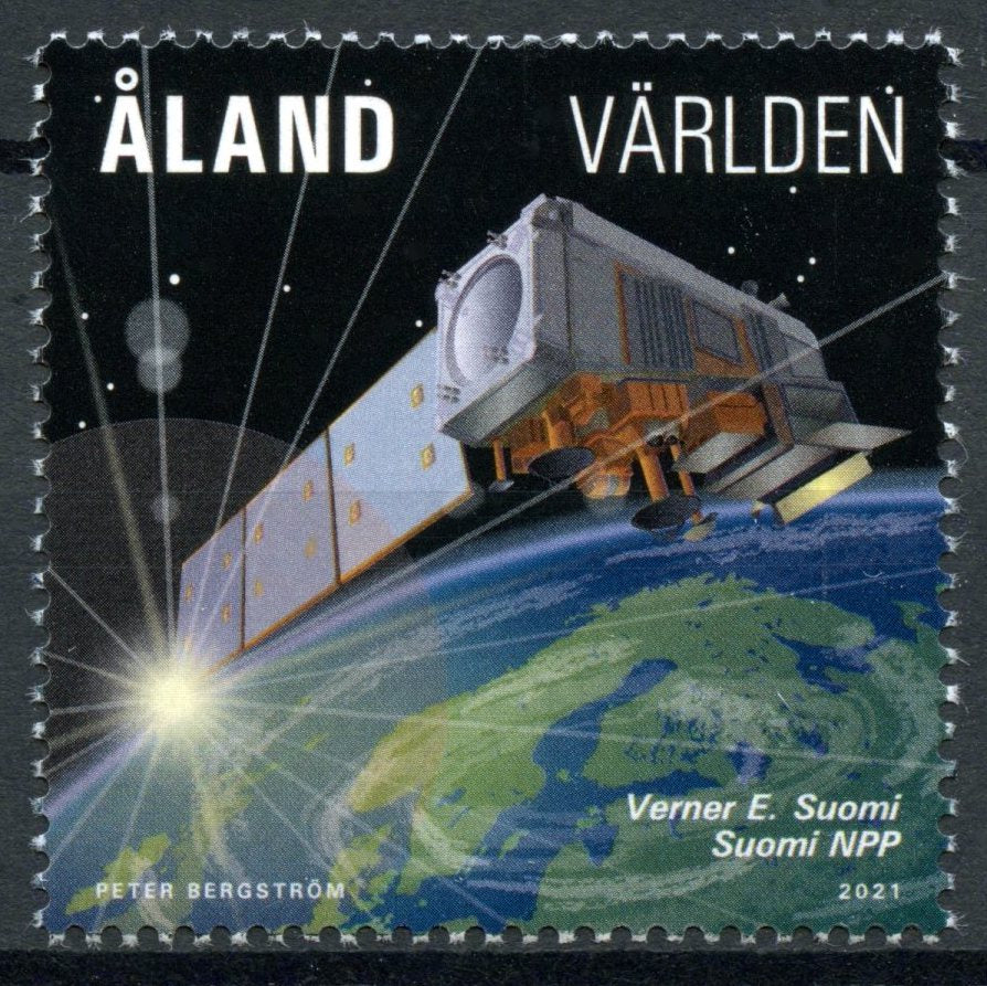 Aland 2021 MNH Satellites Stamps Satellite Meteorology Suomi NPP Space 1v Set