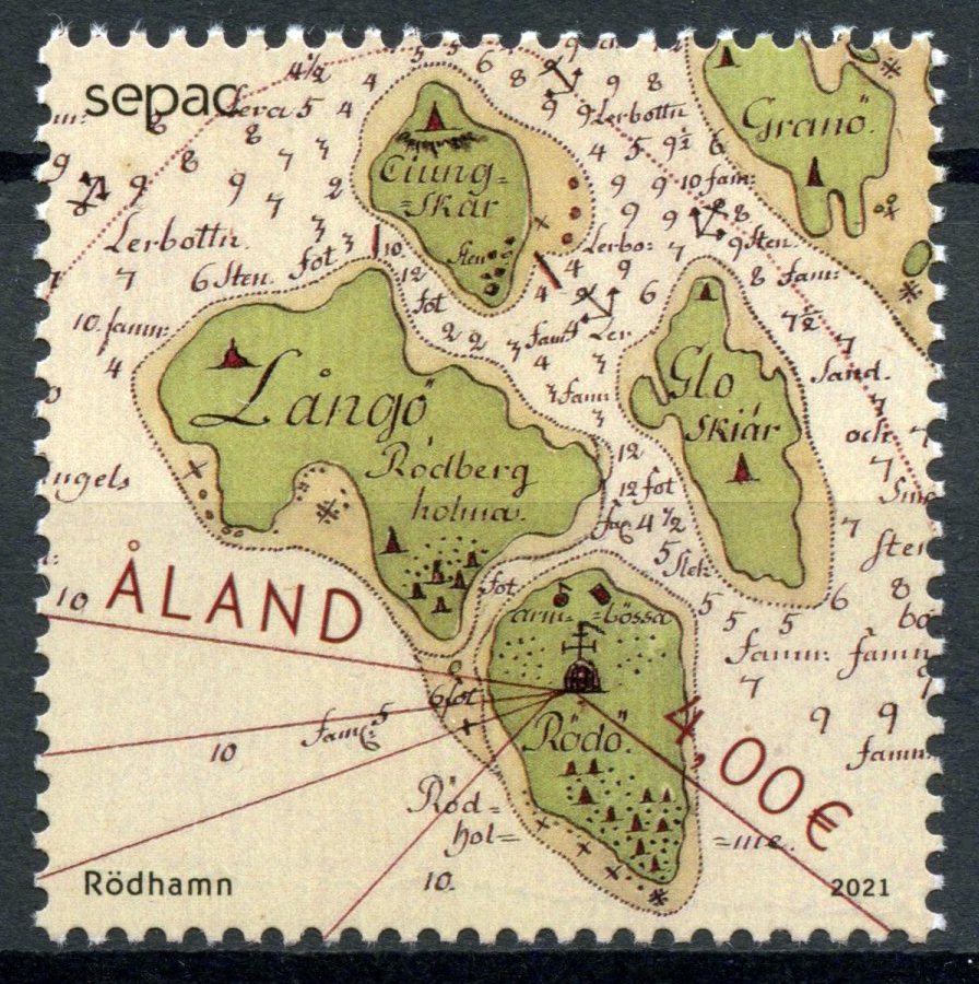 Aland 2021 MNH SEPAC Stamps Old Historical Maps Cartography 1v Set
