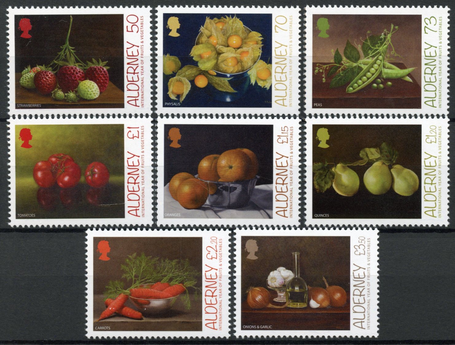 Alderney 2021 MNH Nature Stamps Intl Year Fruit & Vegetables Fruits Oranges Peas 8v Set