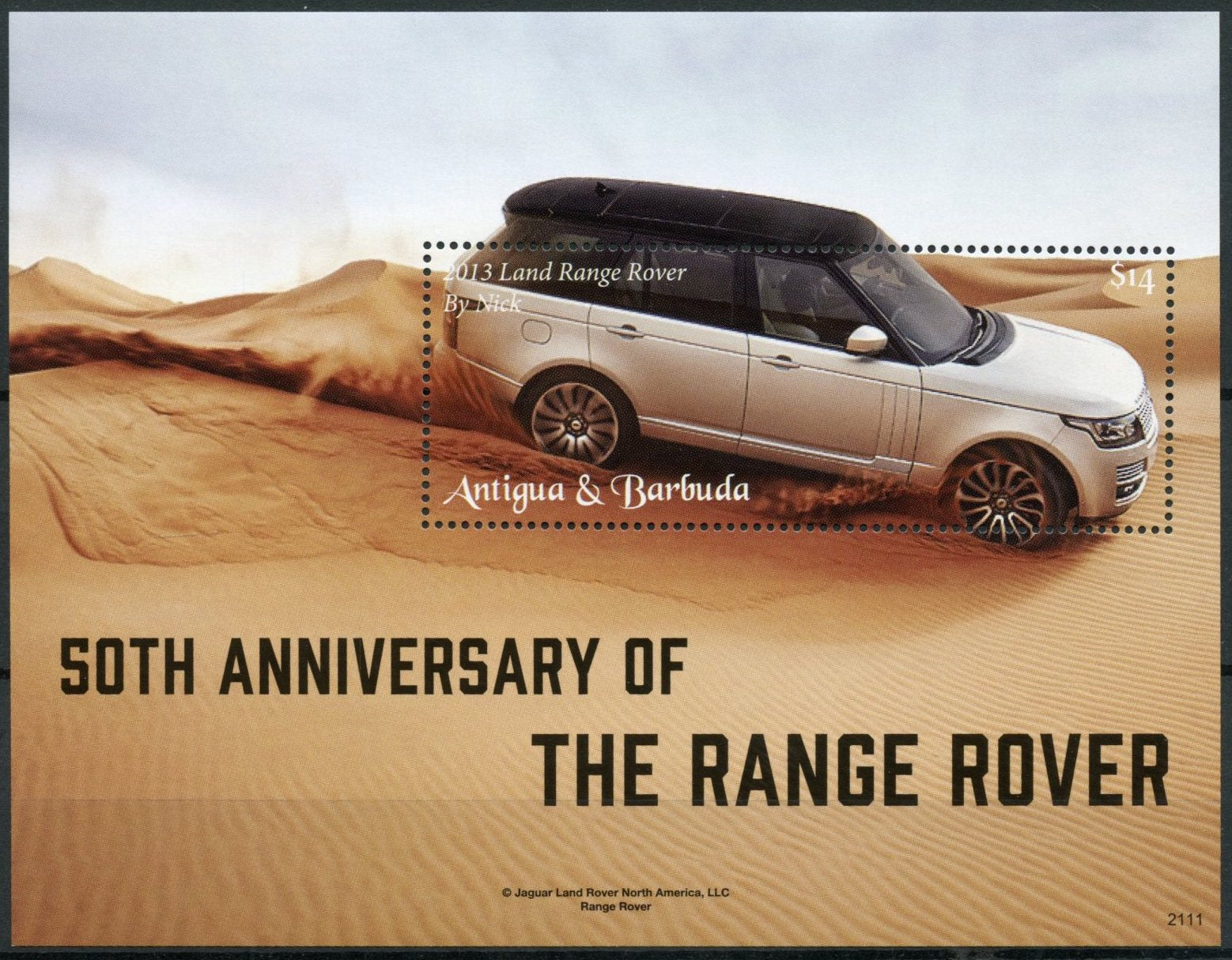 Antigua & Barbuda Cars Stamps 2021 MNH Land Range Rover 50th Anniv 1v S/S