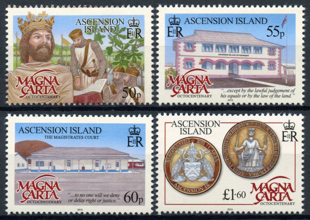 Ascension Island 2015 MNH Historical Events Stamps Magna Carta Octocentenary King John 4v Set