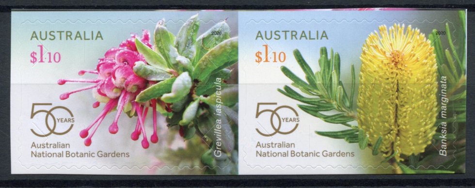 Australia 2020 MNH Flowers Stamps Australian National Botanic Gardens Nature 2v S/A Set