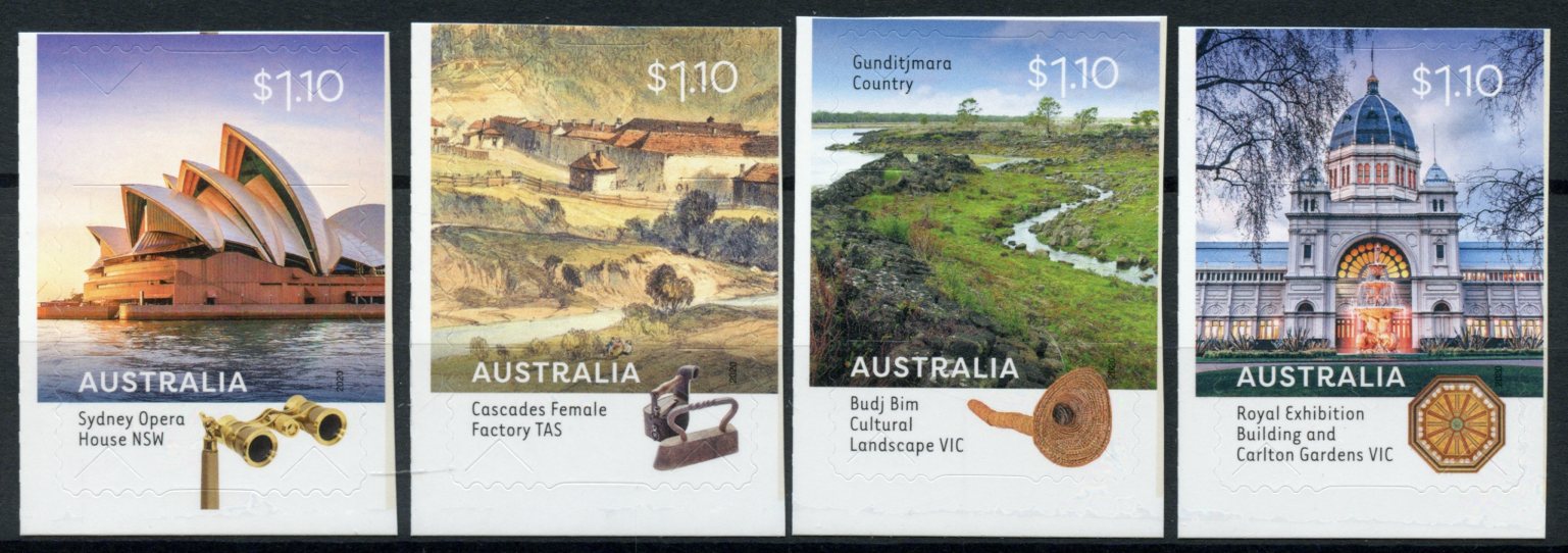 Australia 2020 MNH Architecture Stamps World Heritage Sydney Opera House 4v S/A Set