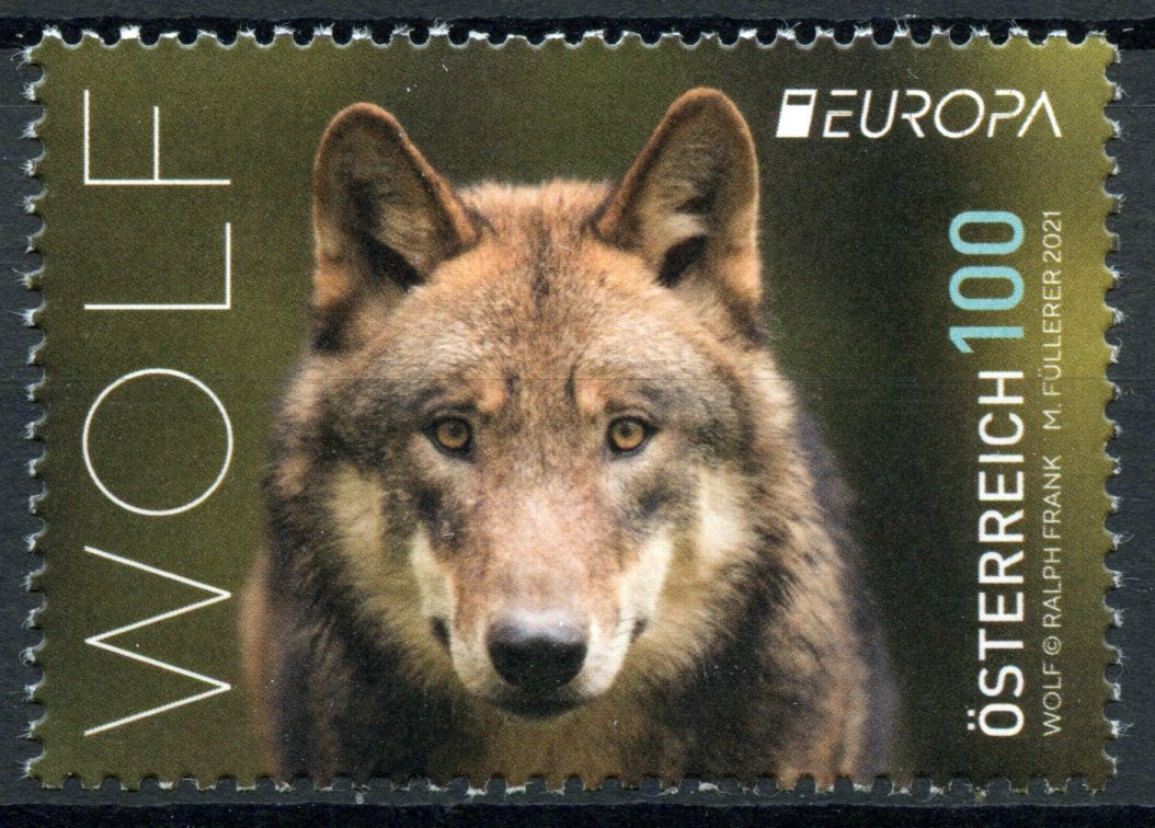 Austria Europa Stamps 2021 MNH Endangered National Wildlife Wolf Wild Animals 1v Set