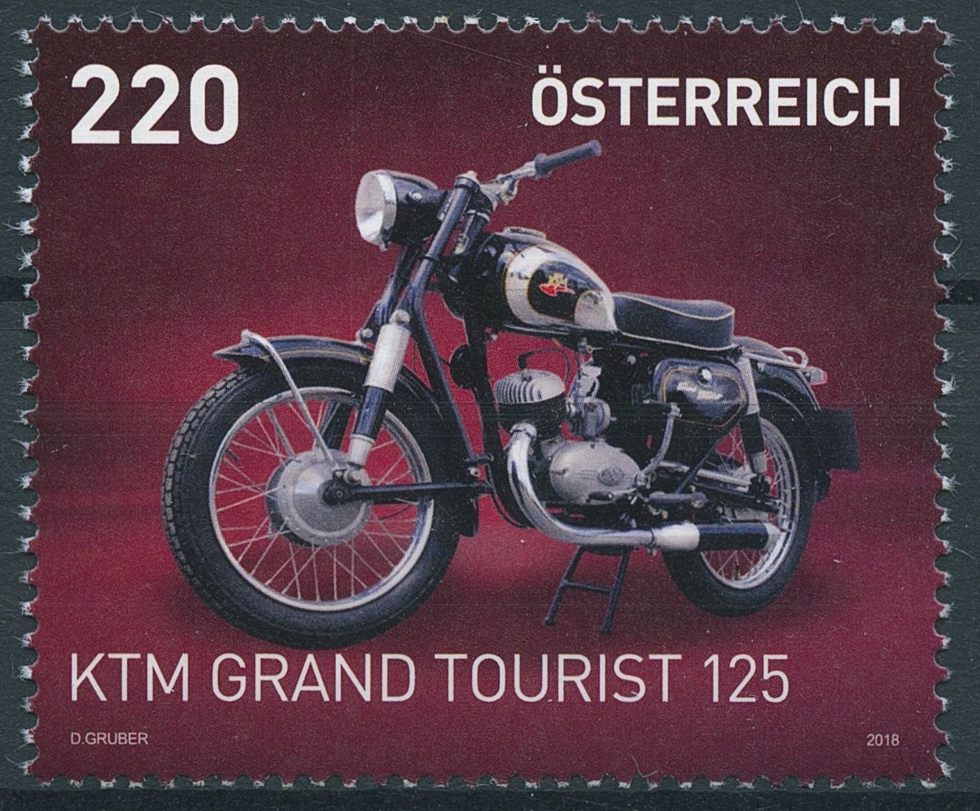 Austria 2018 MNH KTM Grand Tourist 125 1v Set Motorcycles Motoring Stamps