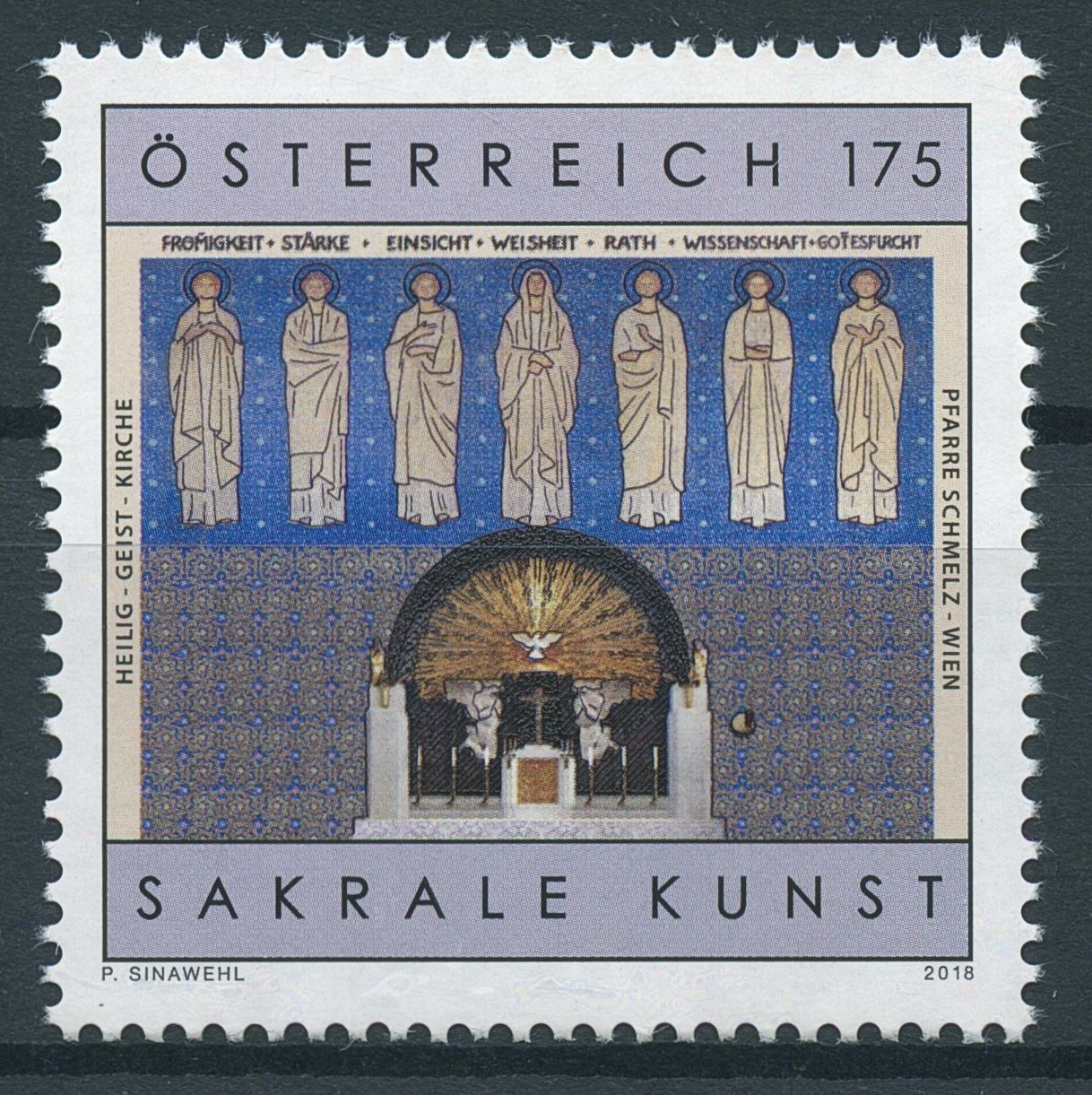 Austria 2018 MNH Sacral Art Heilig-Geist-Kirche Altar 1v Set Churches Stamps