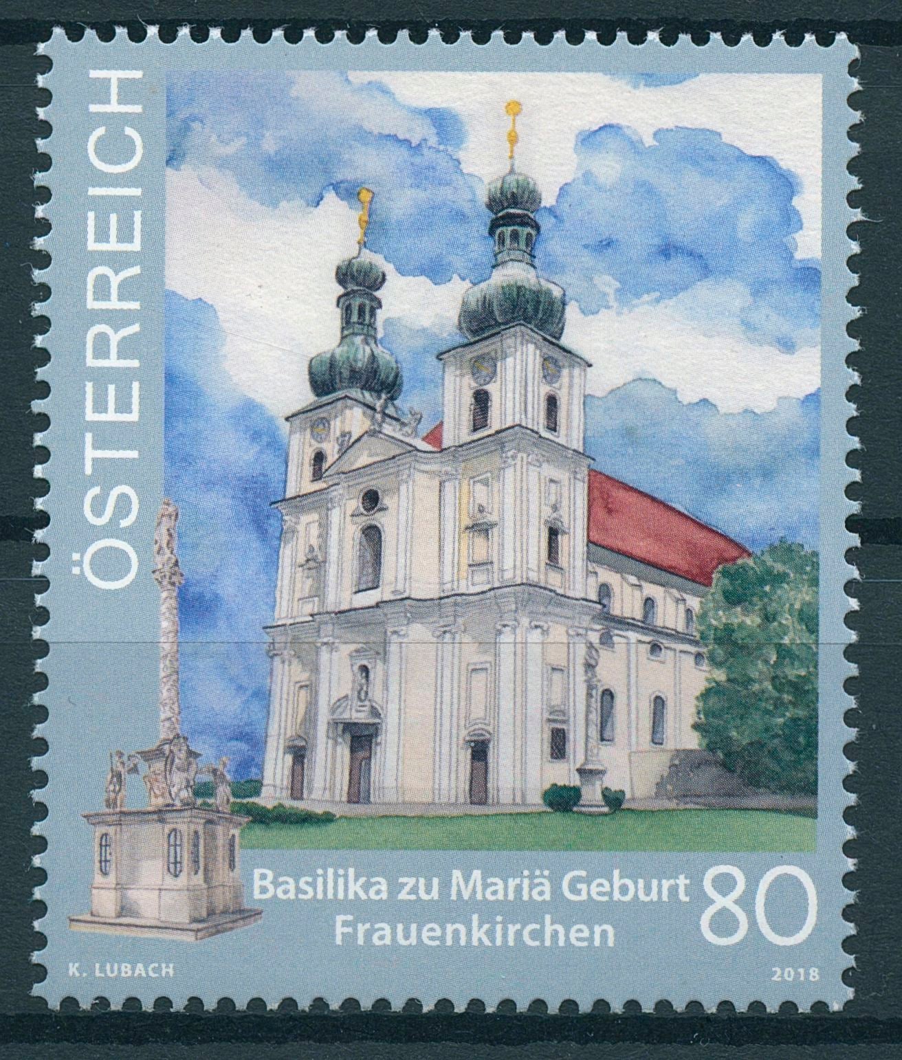 Austria 2018 MNH Basilica Nativity of Mary Frauenkirchen 1v Set Churches Stamps