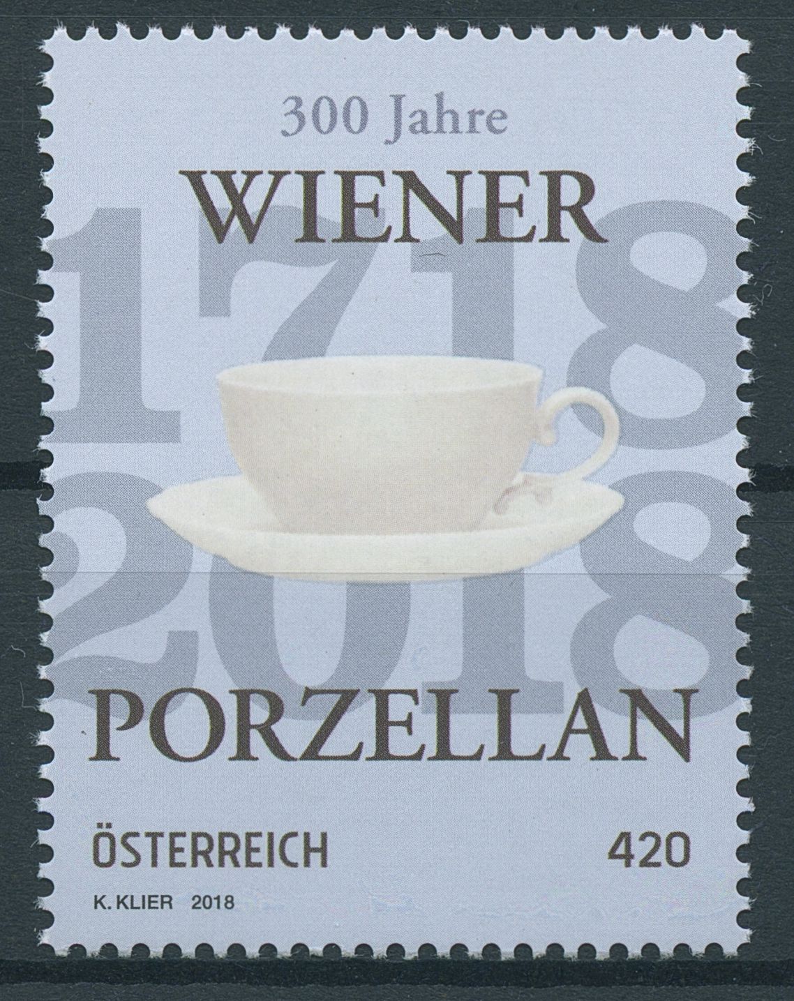 Austria 2018 MNH Viennese Porcelain Vienna 300 Years 1v Set Art Design Stamps