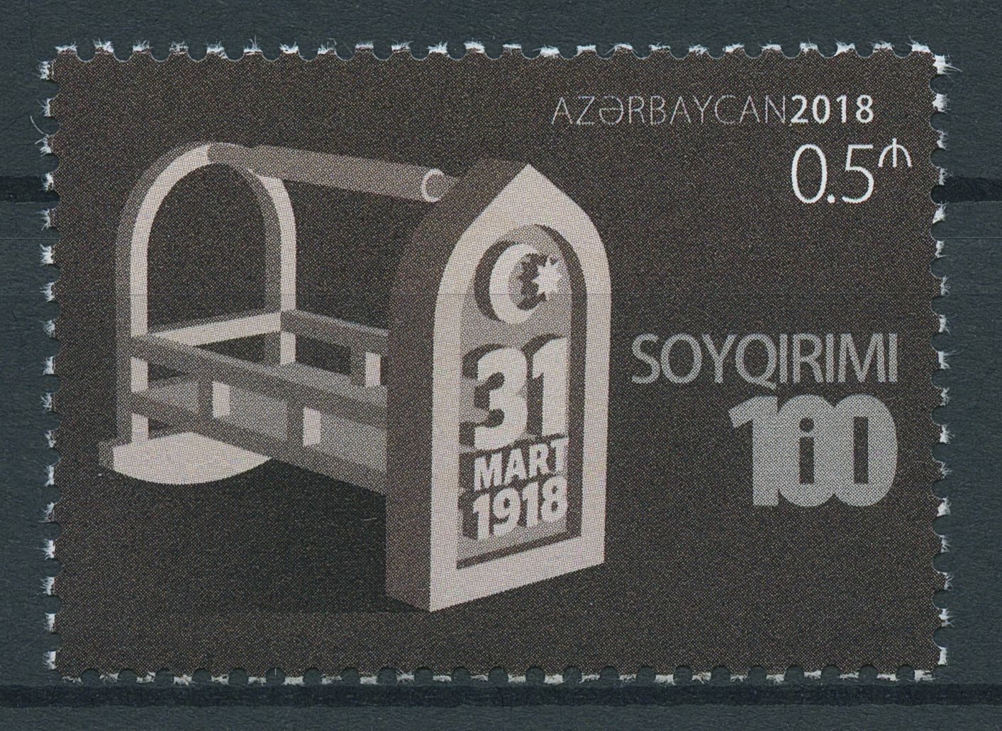 Azerbaijan 2018 MNH March 31 1918 Genocide 100th Anniv 1v Set History Stamps