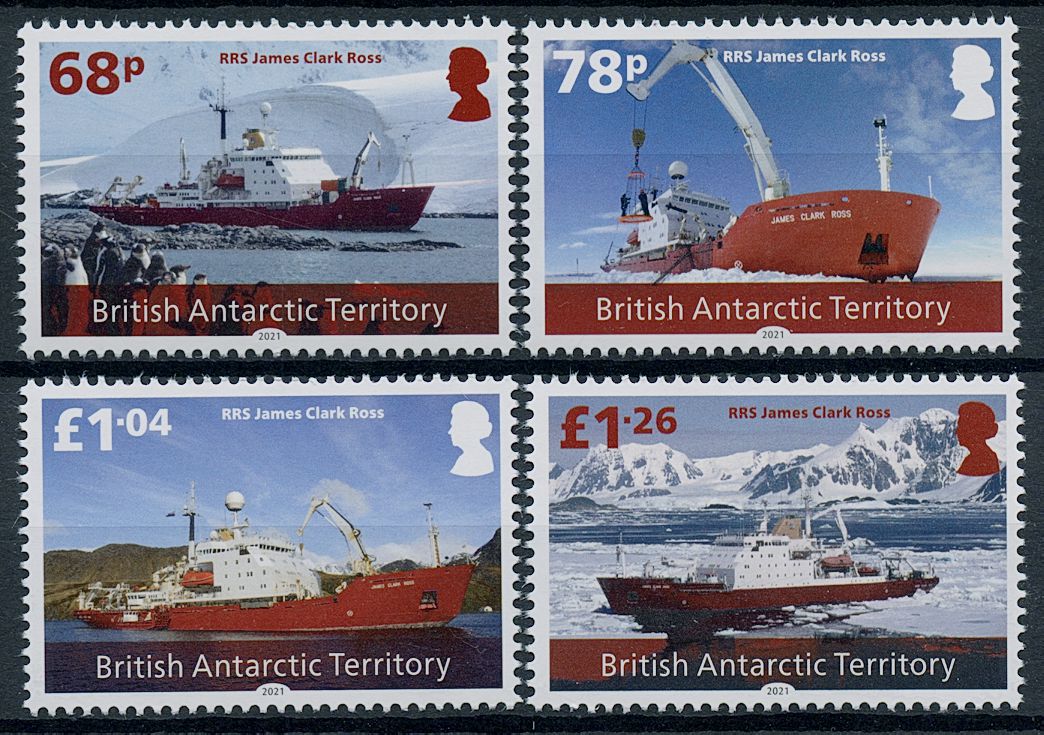 BAT 2021 MNH Ships Stamps RSS James Clark Ross Final Voyage Nautical 4v Set