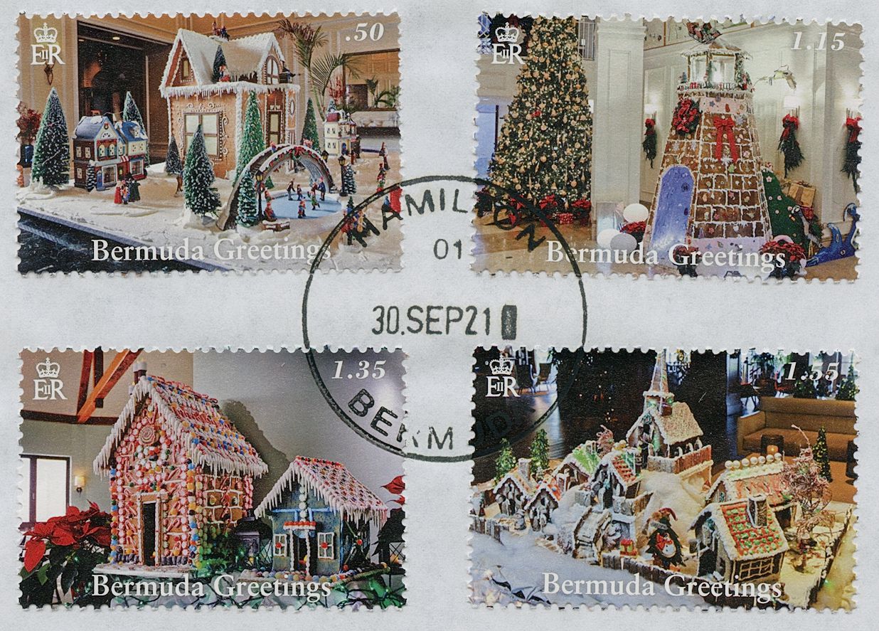 Bermuda 2021 CTO Christmas Stamps Xmas Greetings Festive Scenes 4v Set USED