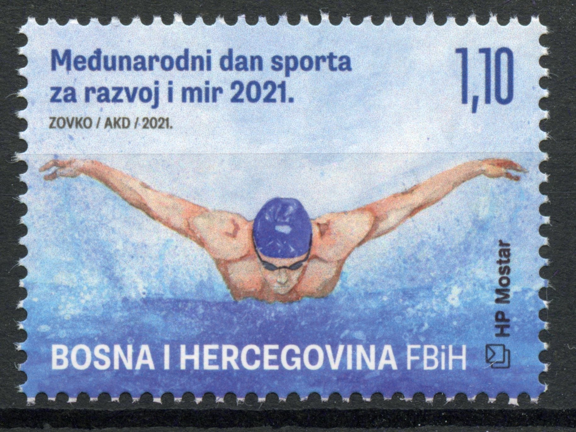 Bosnia & Herzegovina Sports Stamps 2021 MNH Intl Day of Sport Swimming 1v Set