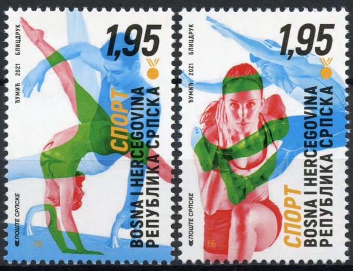 Bosnia & Herzegovina 2021 MNH Sports Stamps Man & Woman Athletics Gymnastics 2v Set