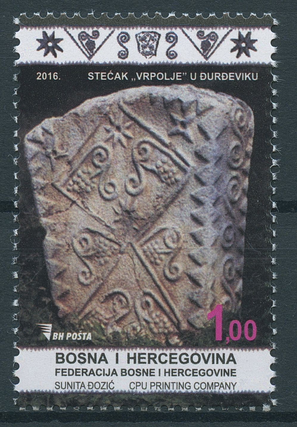 Bosnia & Herzegovina 2016 MNH Cultural Heritage Tombs 1v Set Artefacts Stamps