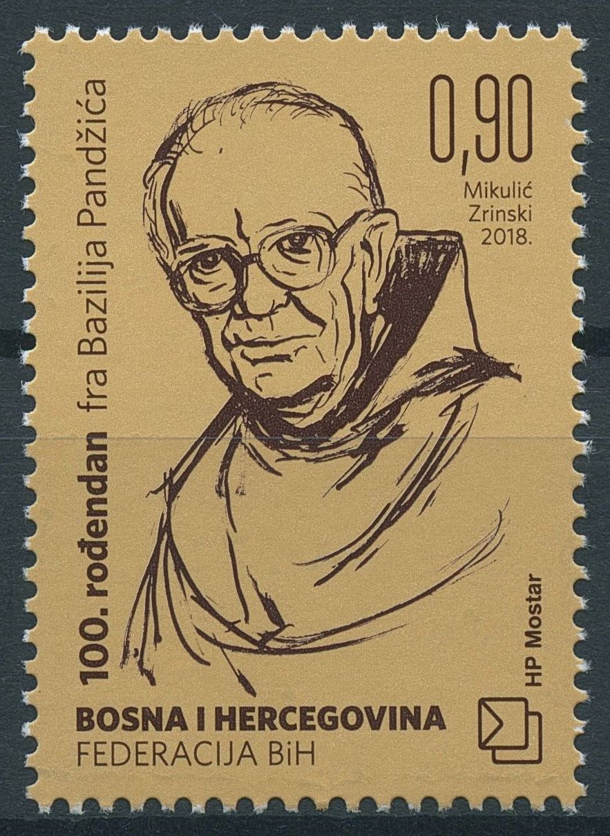 Bosnia & Herzegovina 2018 MNH Friar Fra Bazilije Pandzic 100th 1v Set Stamps