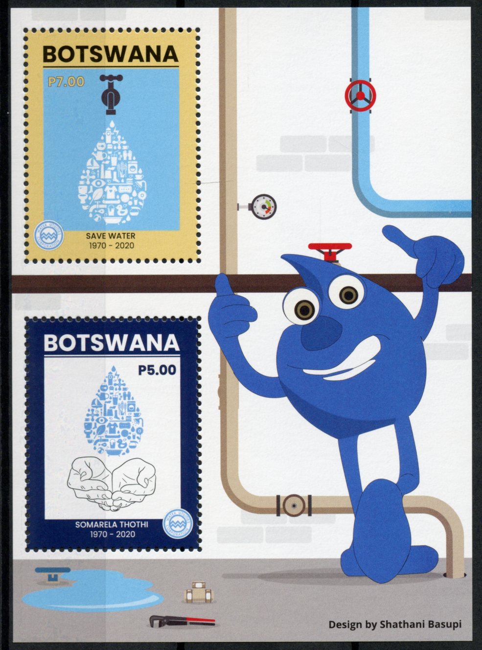 Botswana 2020 MNH Environment Stamps Save Water Utilities 2v M/S