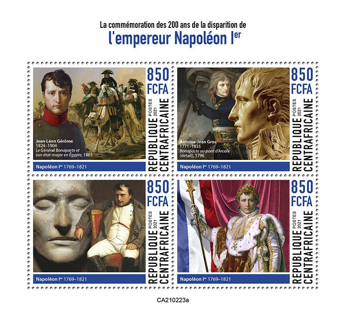 Central African Rep 2021 MNH People Stamps Napoleon Bonaparte Military 4v M/S