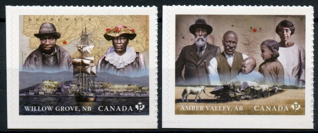 Canada 2021 MNH Ships Stamps Black History Willow Grove Amber Valley 2v S/A Set