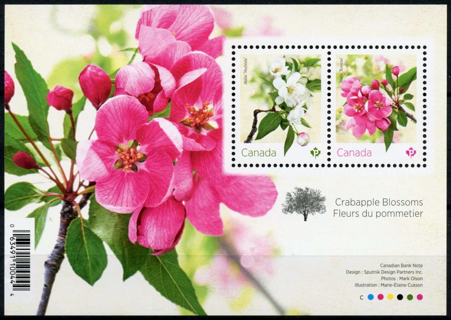 Canada 2021 MNH Flowers Stamps Crabapple Blossoms Nature 2v M/S