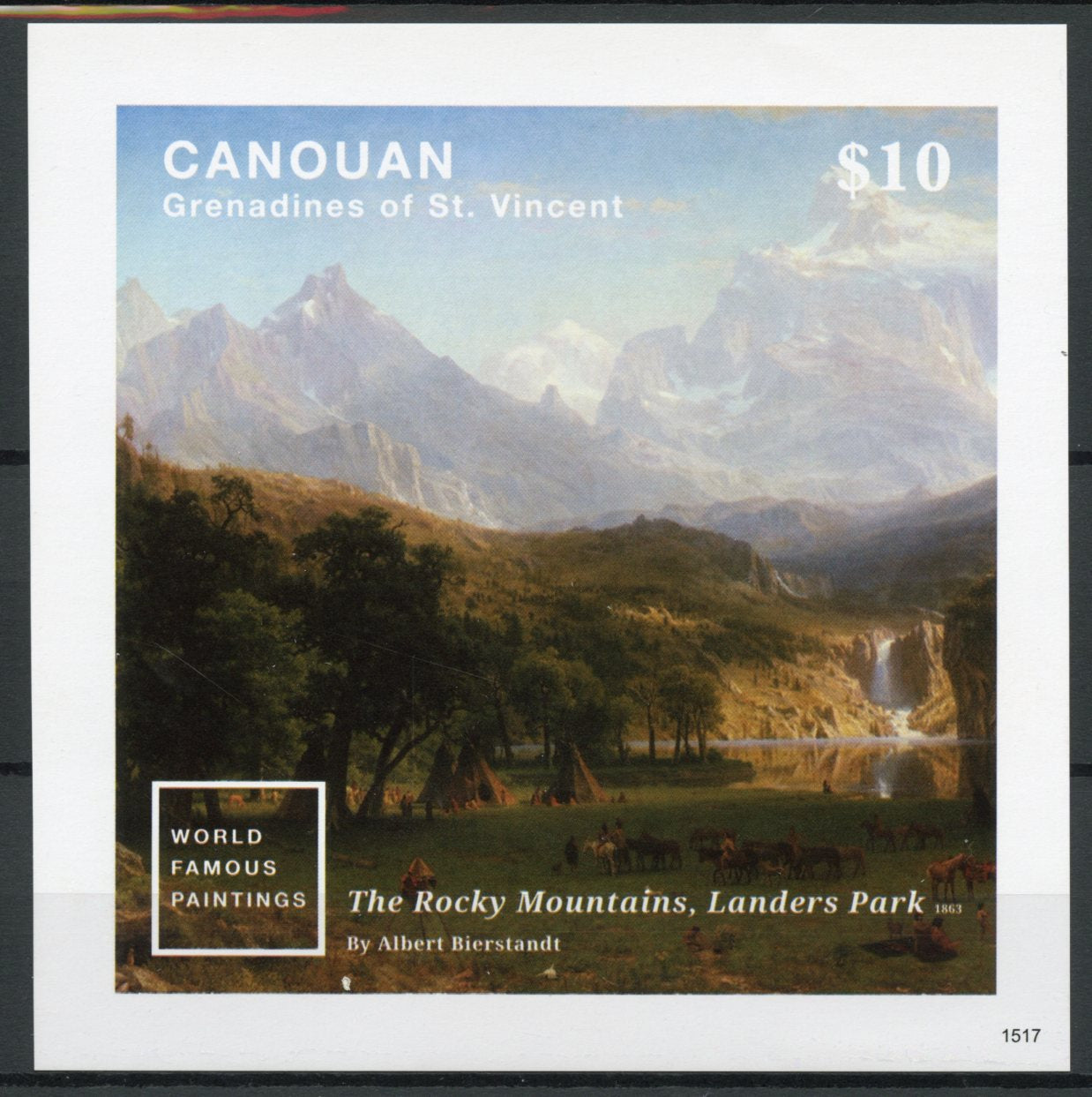 Canouan Grenadines St Vincent 2015 MNH World Famous Paintings 1v Imperf S/S II
