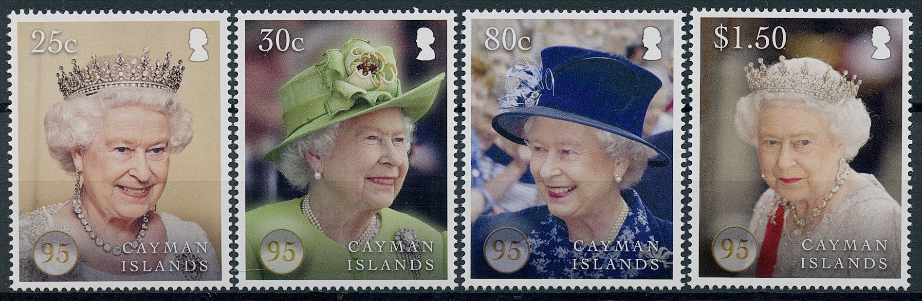 Cayman Islands 2021 MNH Royalty Stamps Queen Elizabeth II 95th Birthday 4v Set