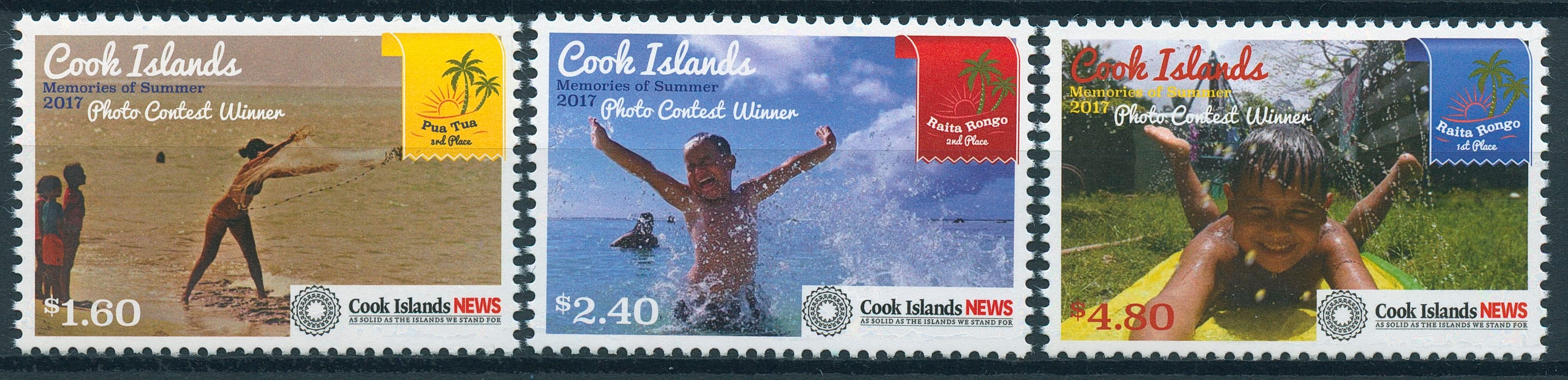 Cook Islands 2017 MNH Photo Contest Winners Memories of Summer 3v Set Stamps