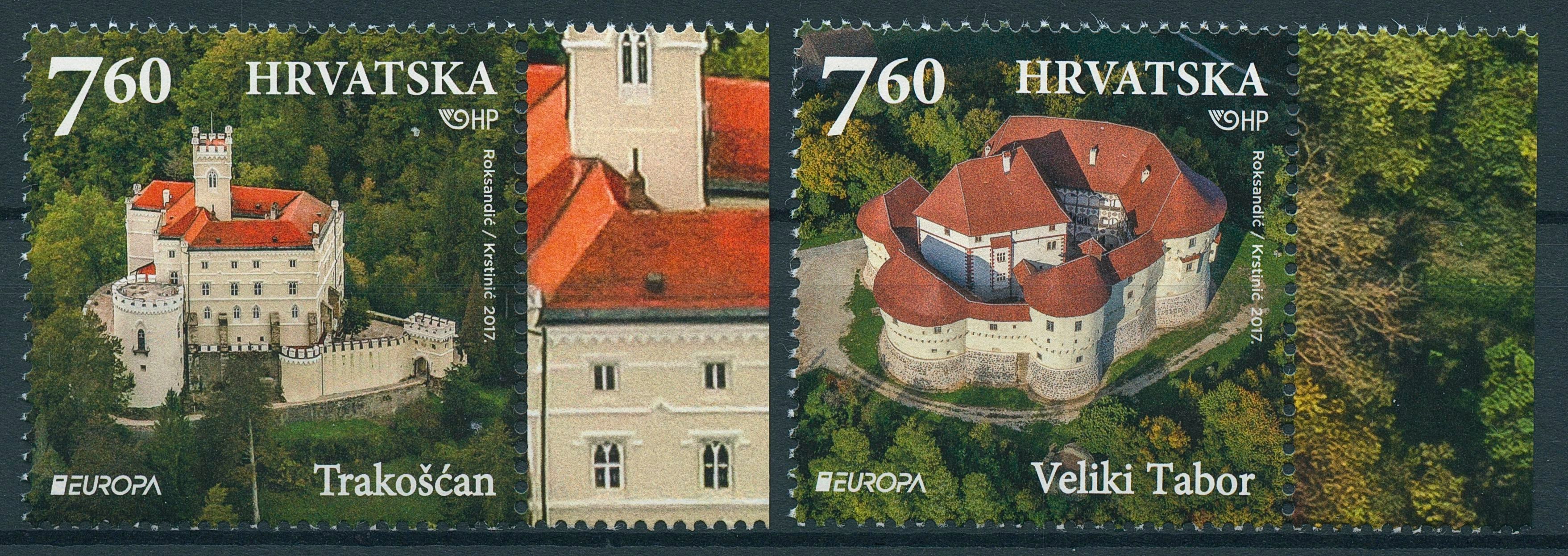 Croatia 2017 MNH Castles Europa Trakoscan Veliki Tabor Castle 2v Set Stamps