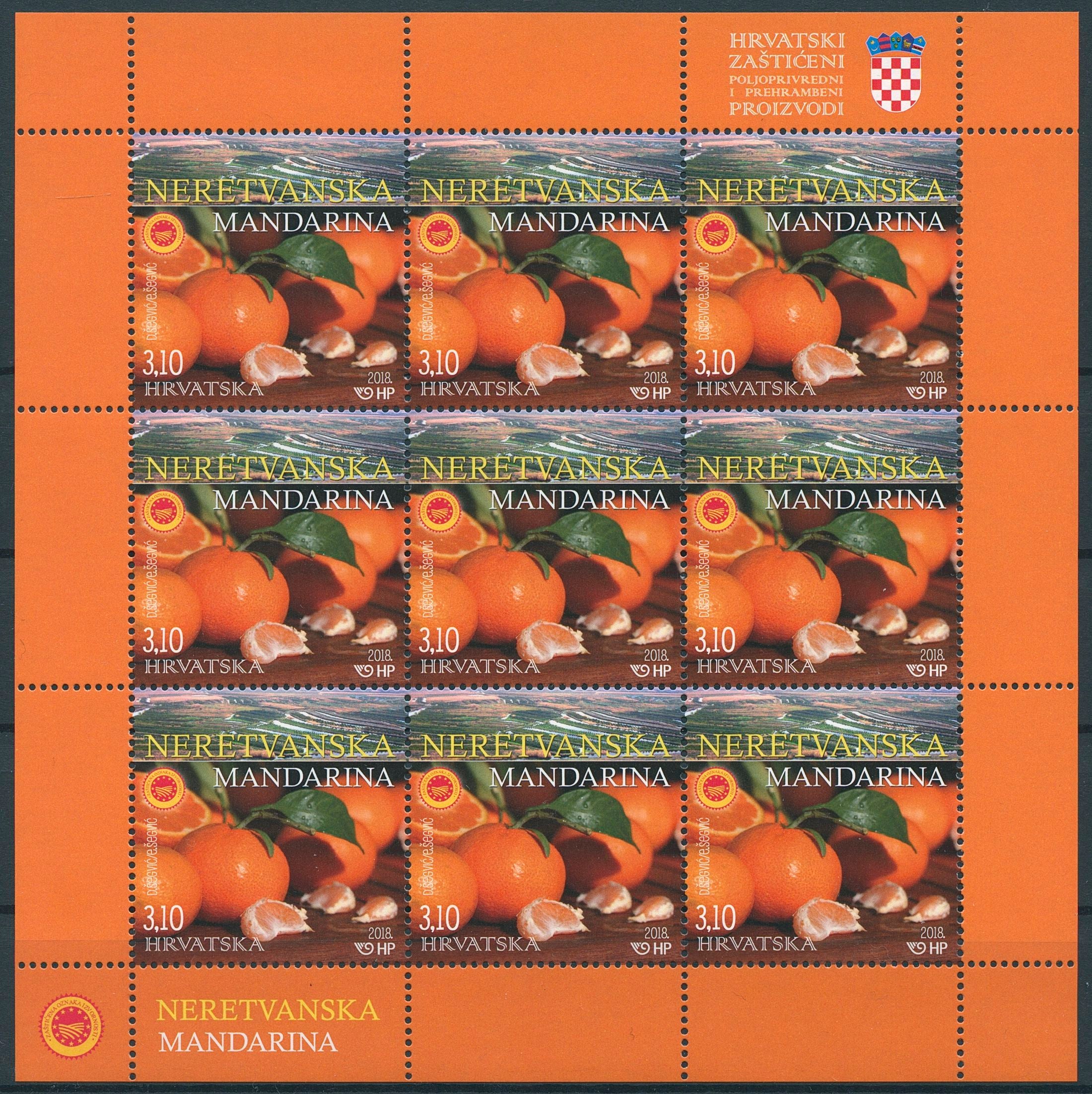 Croatia 2018 MNH Protected Agricultural Food Products 3x 9v MS Gastronomy Stamps