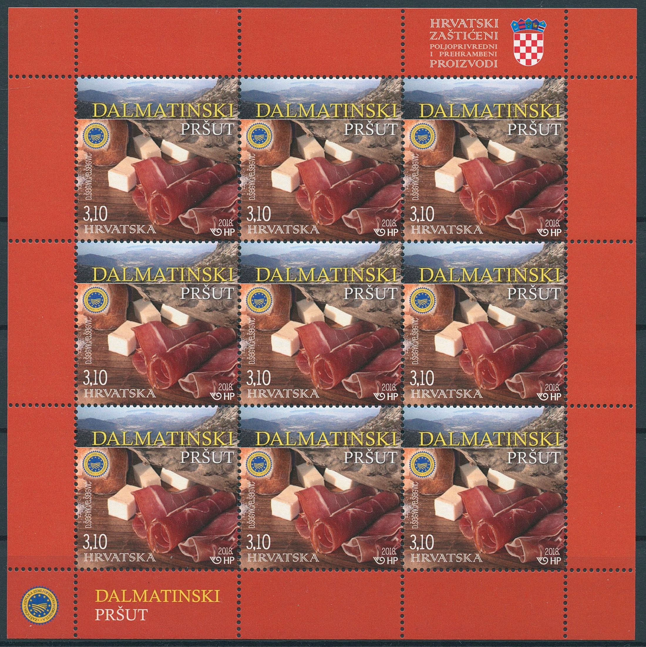 Croatia 2018 MNH Protected Agricultural Food Products 3x 9v MS Gastronomy Stamps