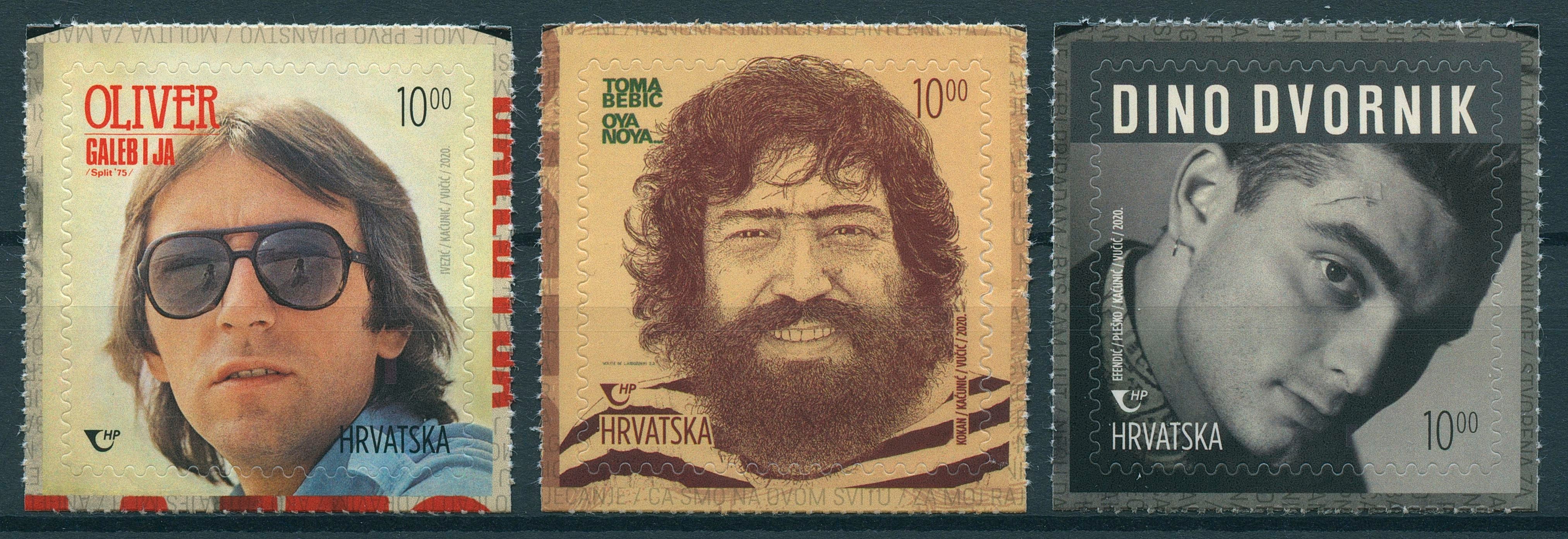 Croatia Music Stamps 2020 MNH Musicians Dino Dvornik Toma Bebic 3v S/A Set