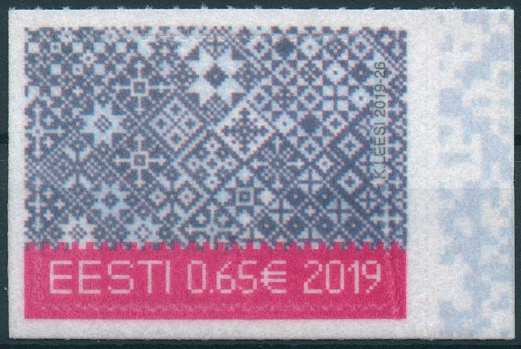 Estonia Stamps 2019 MNH Felt Christmas Crafts Patterns Seasonal 1v S/A Set