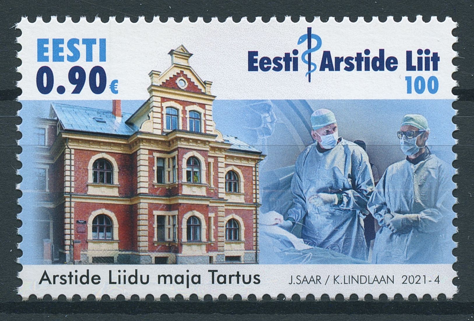 Estonia Architecture Stamps 2021 MNH Estonian Medical Association 100 Yrs 1v Set