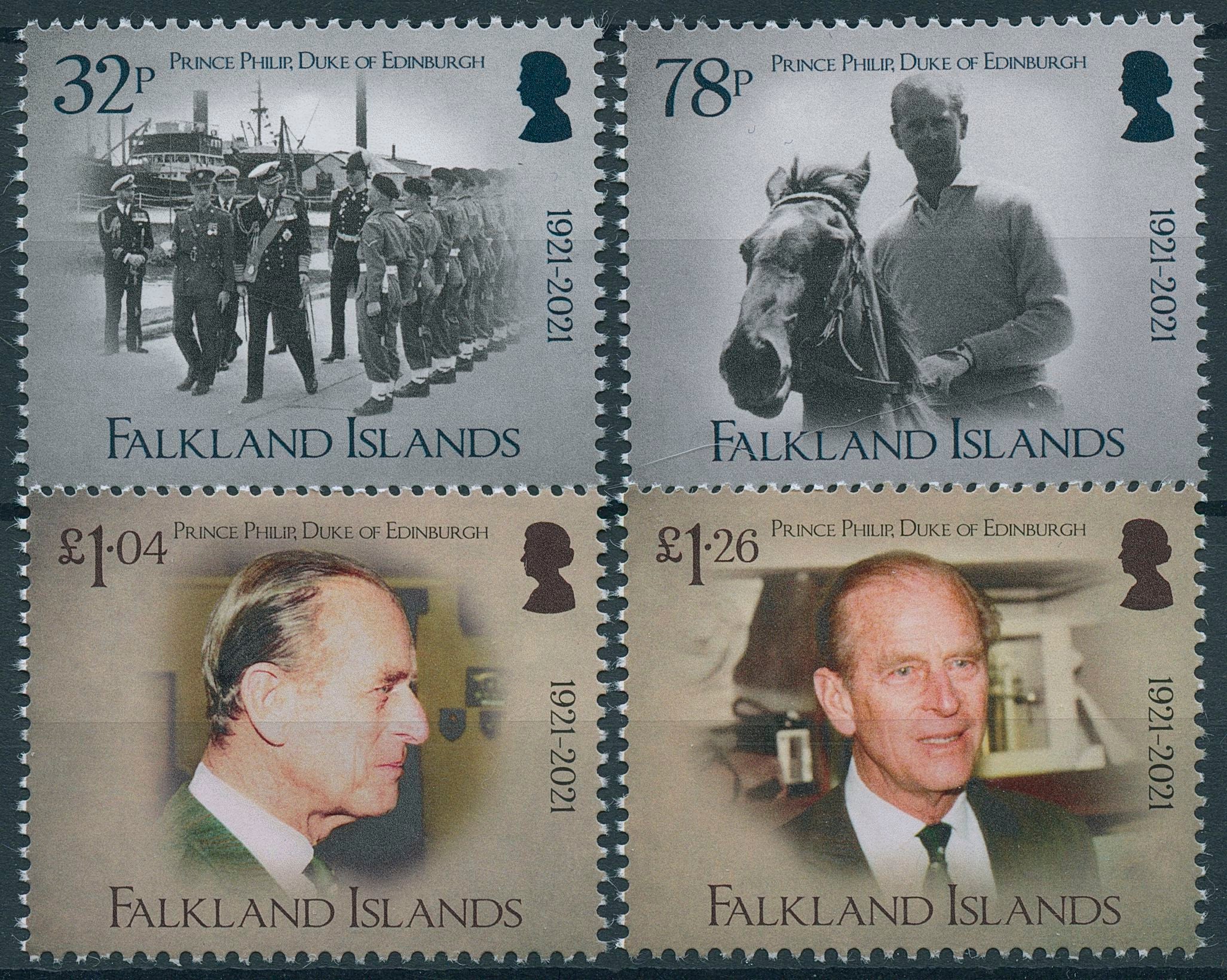 Falkland Islands 2021 MNH Royalty Stamps Prince Philip Duke of Edinburgh 4v Set