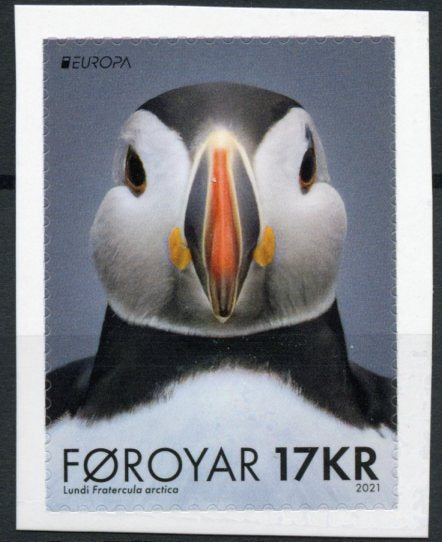 Faroes Faroe Islands Europa Stamps 2021 MNH Endangered Natl Wildlife Puffins Birds 17Kr 1v S/A