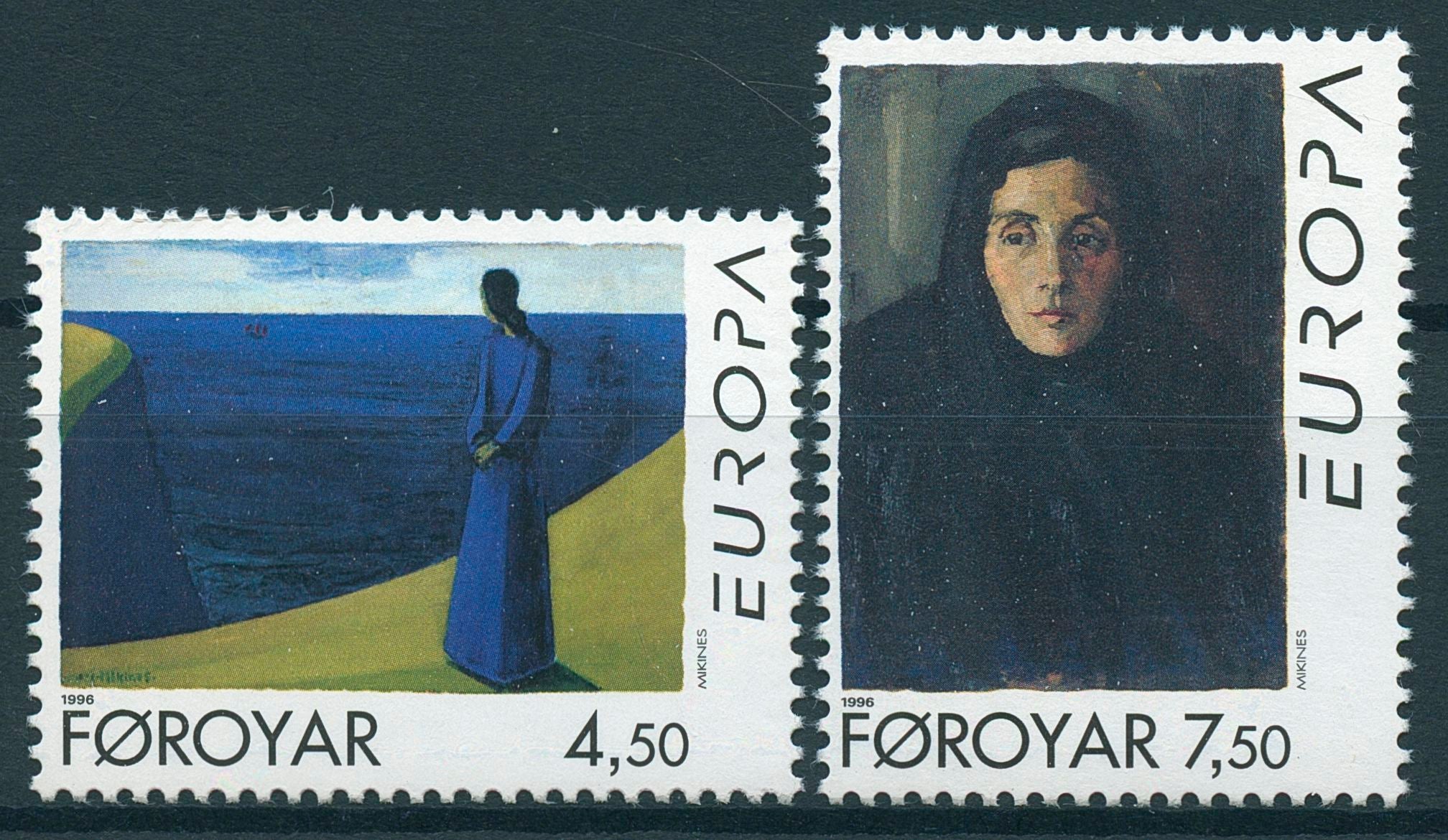 Faroe Foroyar 1996 MNH Europa Famous Women Paintings Samal Joensen-Mikines Art