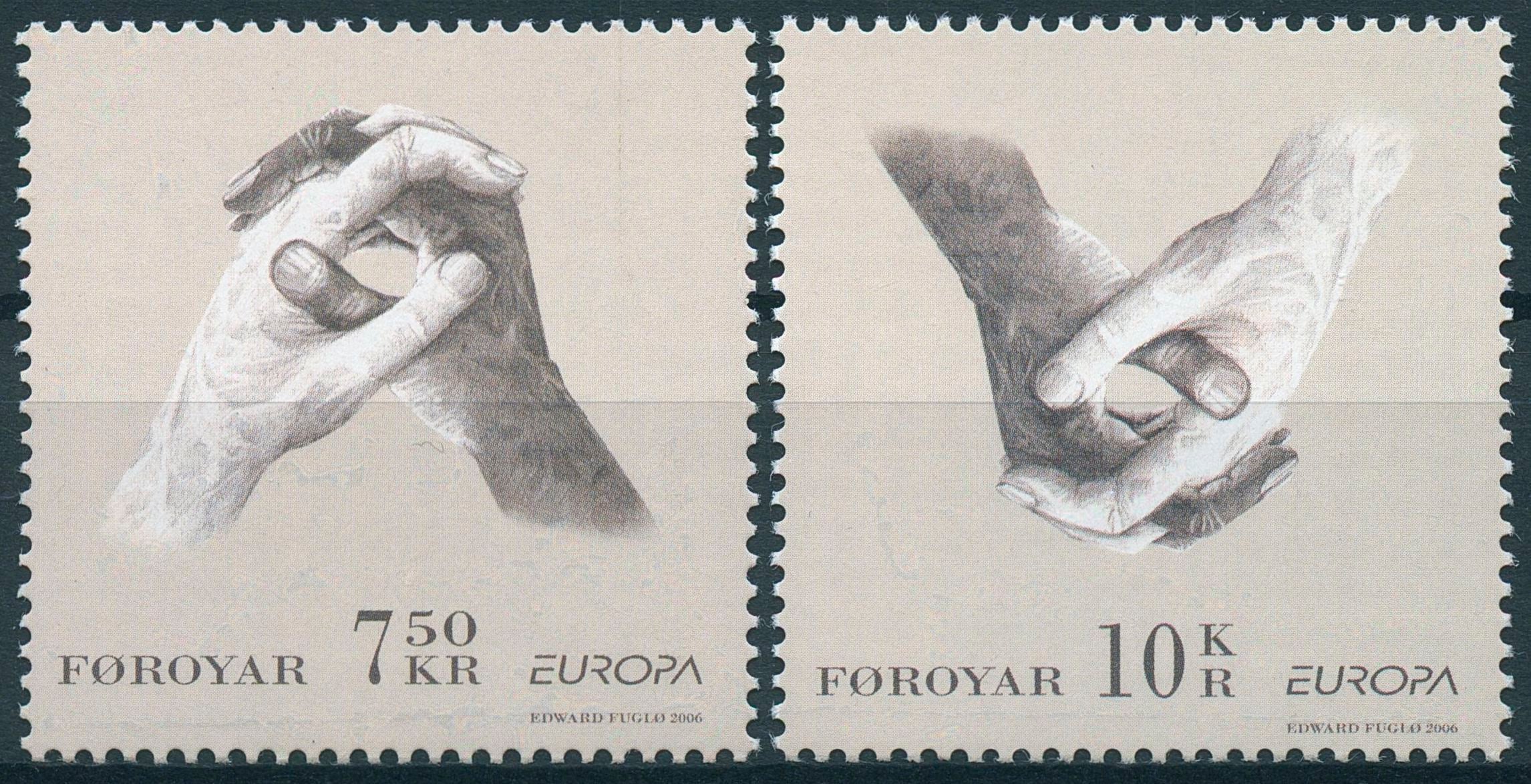 Faroe Islands Foroyar 2006 MNH Europa Integration SG#522-3 Clasped Hands