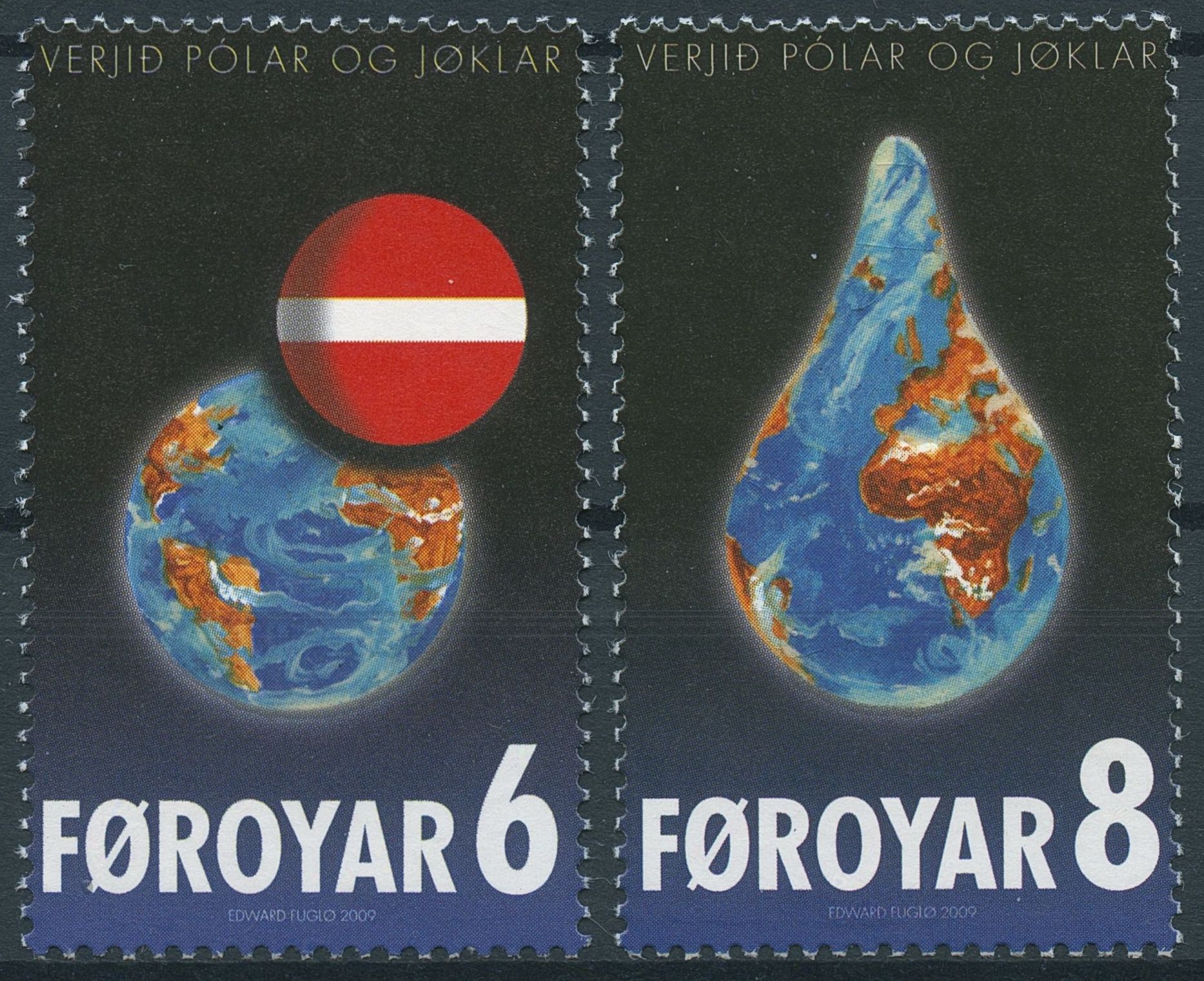 Faroe Islands 2009 MNH Preserve Poles & Glaciers Global Warming 2v Set Stamps