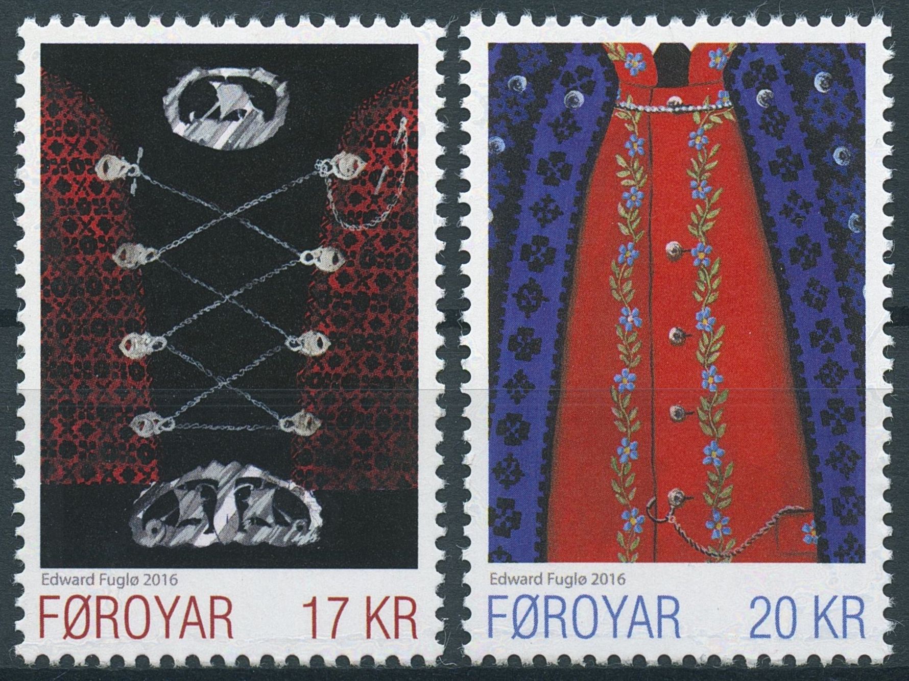 Faroe Islands Faroes 2016 MNH Faroese National Costumes I 2v Set Stamps