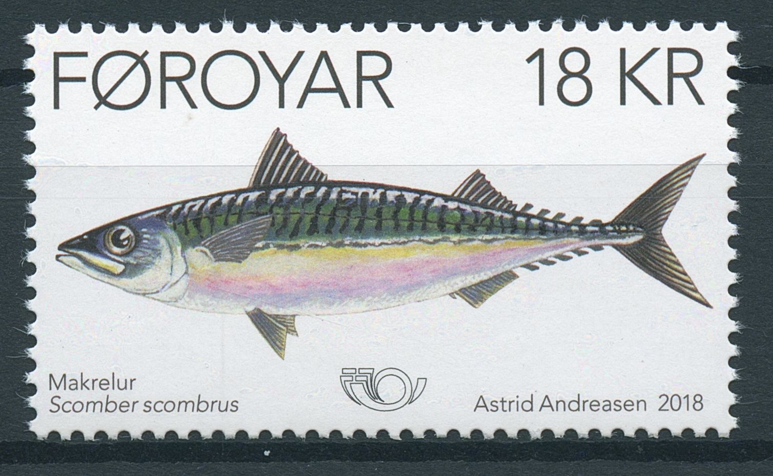 Faroes Faroe Islands 2018 MNH Mackerel Norden 1v Set Fish Fishes Stamps