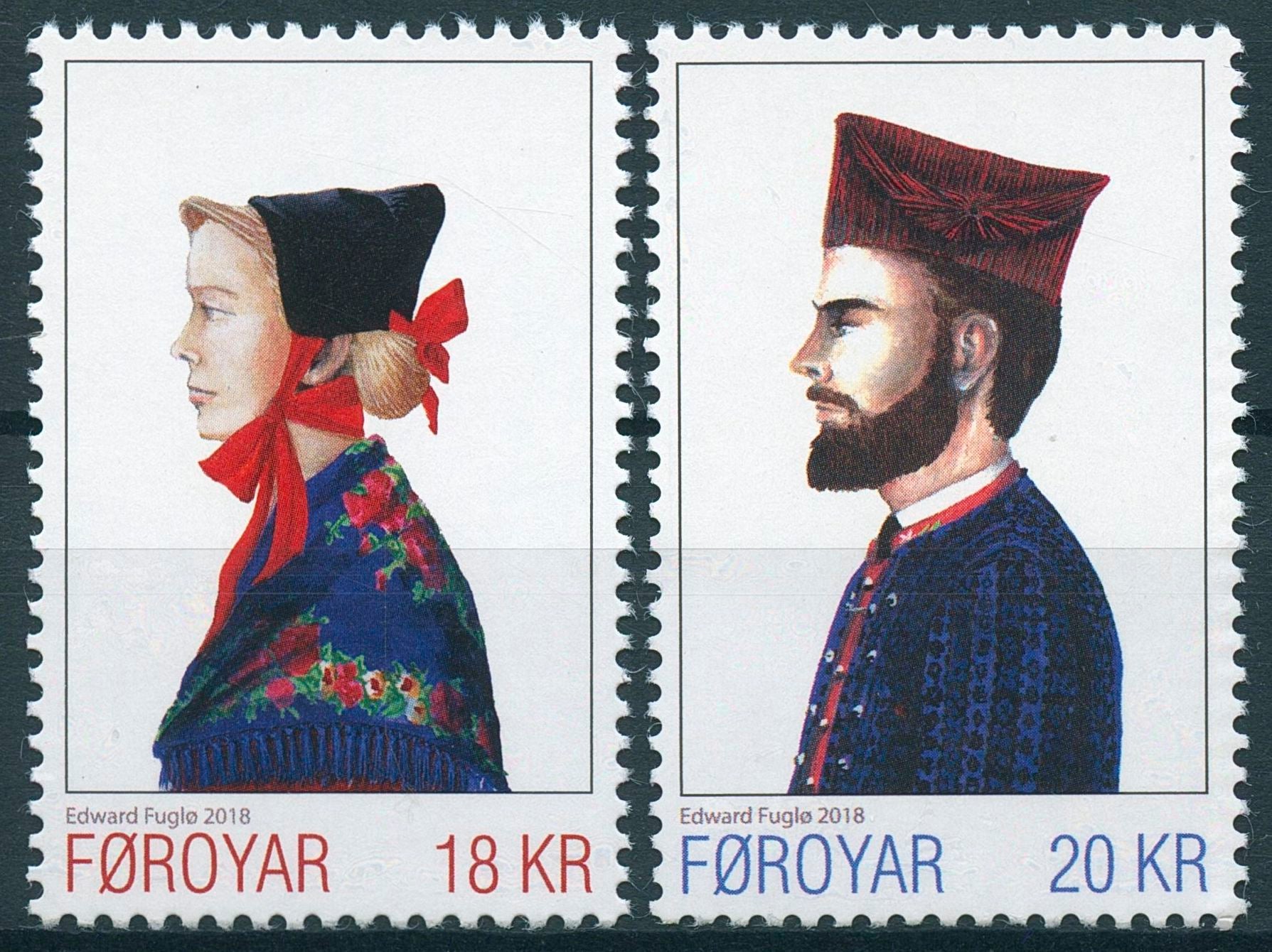Faroes Faroe Islands 2018 MNH Natl Costumes III 2v Set Traditional Dress Stamps