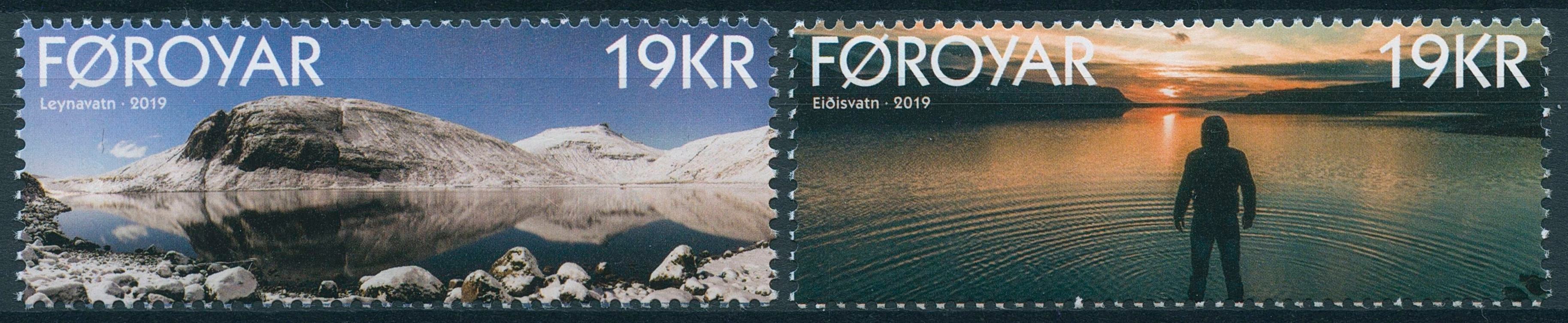 Faroes Faroe Islands 2019 MNH Eidisvatn & Leynavatn 2v Set Lakes Tourism Stamps