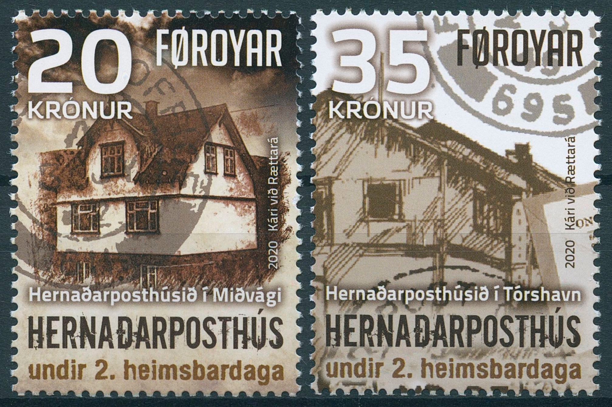 Faroe Isl Faroes Stamps 2020 MNH WWII WW2 British FPO Field Post Offices 2v Set