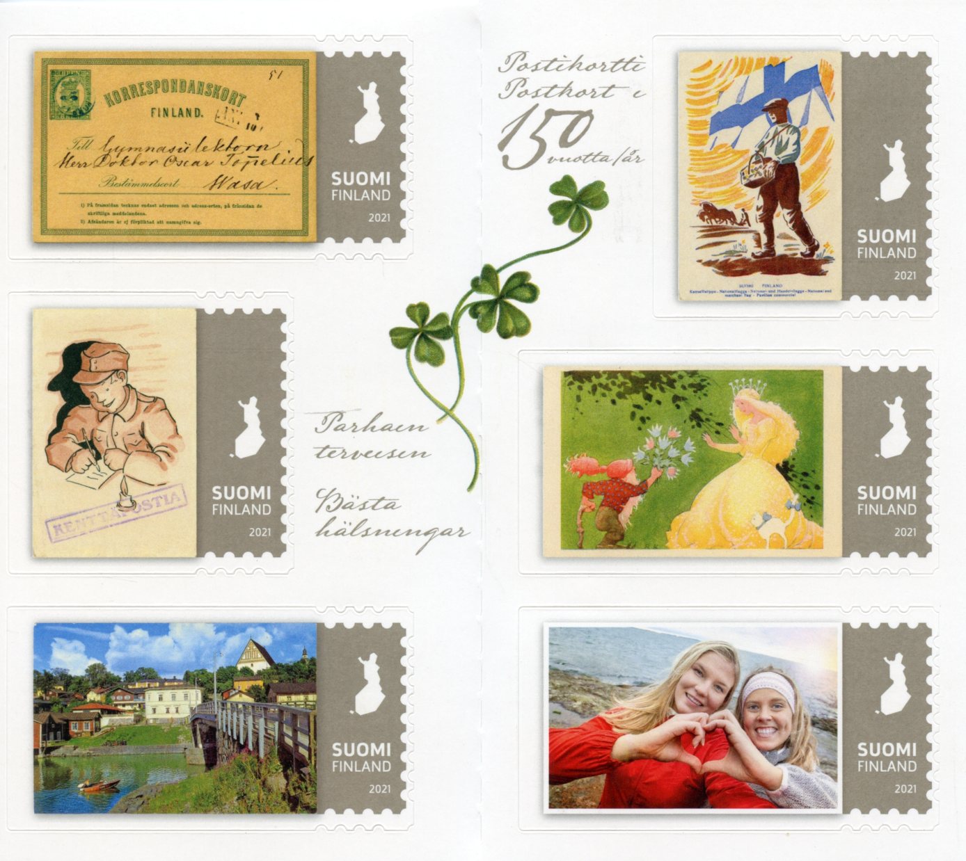 Finland Stamps 2021 MNH Postcard Postcards 150 Years Collecting 6v S/A Booklet