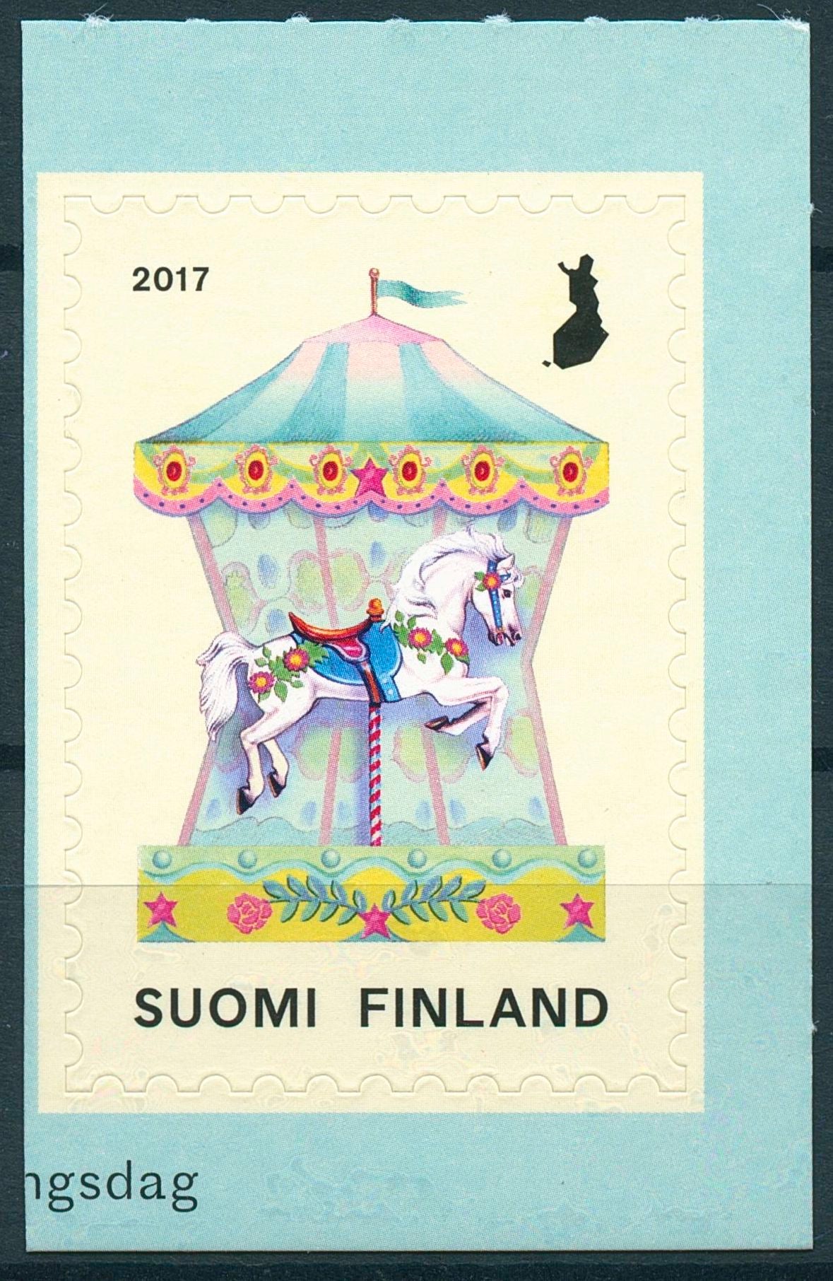 Finland 2017 MNH Carousel Funfair 1v S/A Set Horses Stamps