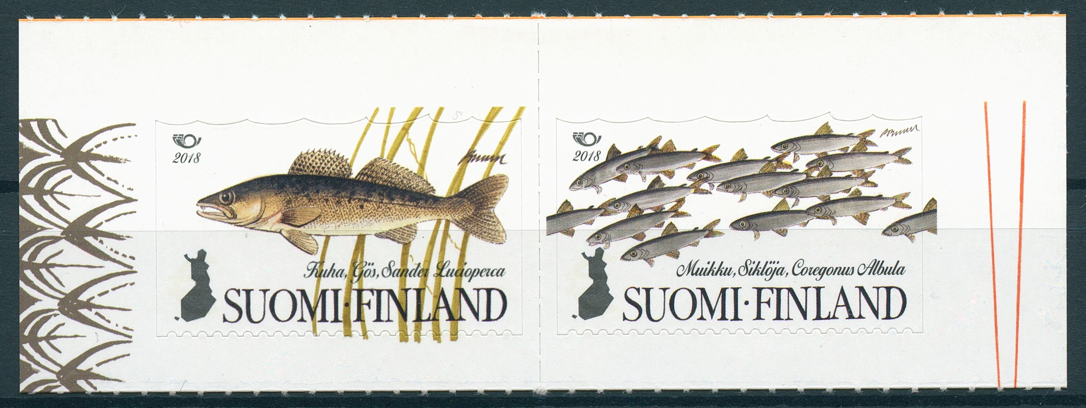 Finland 2018 MNH Nordic Fish Fishes Norden 2v S/A Set Stamps