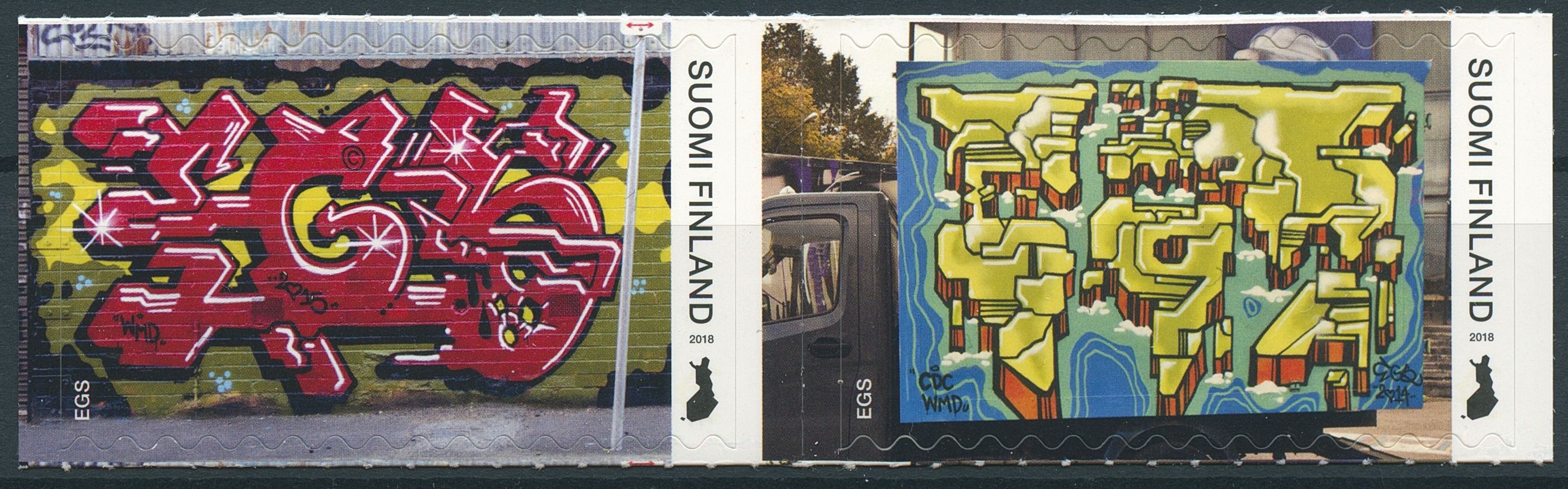 Finland 2018 MNH Art Award II Graffiti Artist EGS 2v S/A Set Street Art Stamps